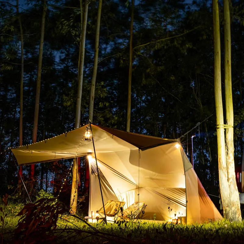 OneTigris ROCDOMUS Hammock Awning & Hot Tent Wood Burning Stove Compatible Waterproof Outdoor Tarp Canopy/Rain Fly Camping Cover