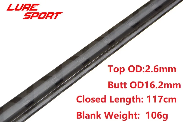 LureSport 2sets/lot 2.28m 2.4M X Cross Carbon Rod Blank 2sections/set H Power Rod Building Component Repair Pole DIY