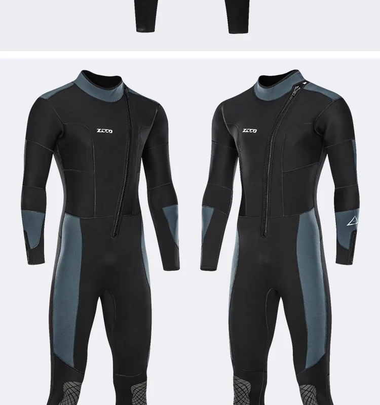 5mm Men's Long Wetsuit Neoprene Material Warm Fleece Lining Outdoor Swimming Kayaking Surfing Drifting Wetsuit XS-4XL