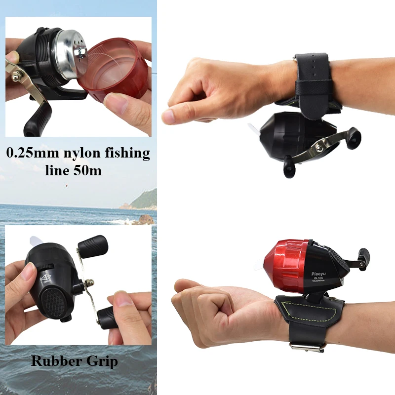 Piaoyu BL10S Portable Fishing Wheel Outdoor Hunting Slingshot Spincast Fishing Reel Closed Shooting Reel Fishing Accessories