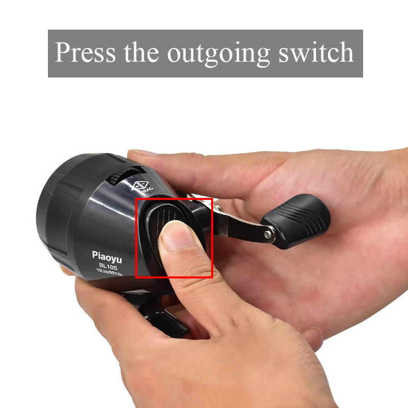 Piaoyu BL10S Portable Fishing Wheel Outdoor Hunting Slingshot Spincast Fishing Reel Closed Shooting Reel Fishing Accessories
