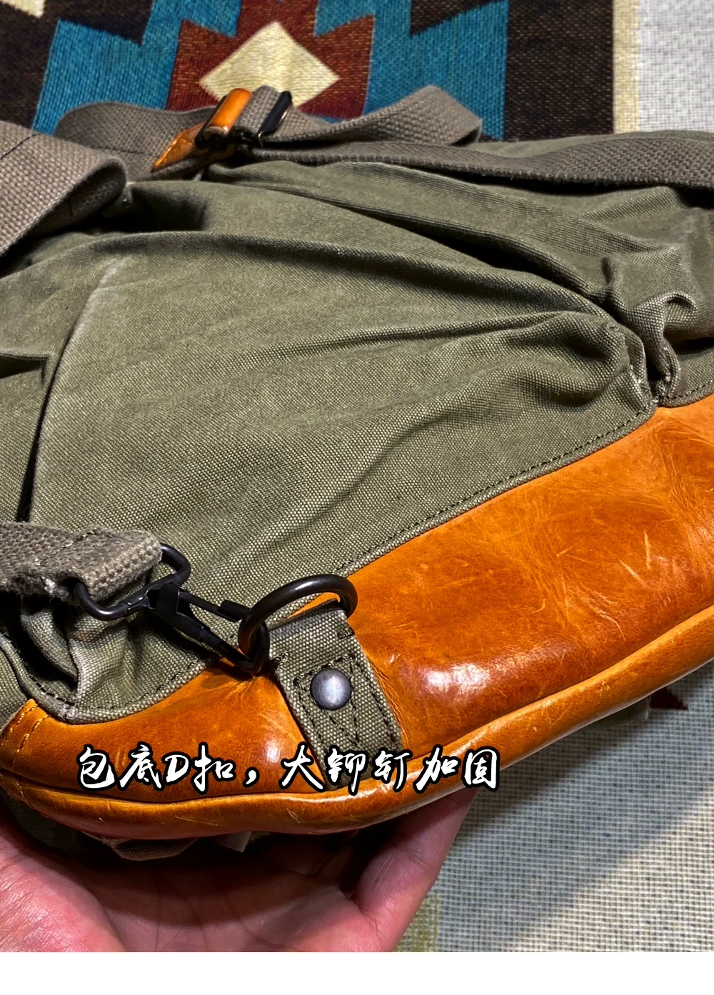 Travel Commuter Oil Wax Canvas Pilot Handbag Backpack Men Women Outdoor Trekking Hiking Climbing Camping Riding Rackpack