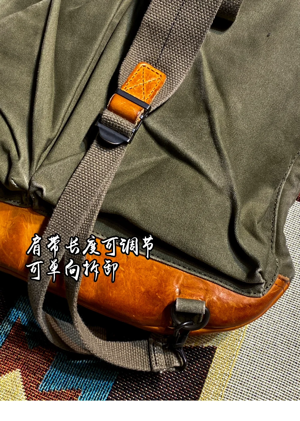 Travel Commuter Oil Wax Canvas Pilot Handbag Backpack Men Women Outdoor Trekking Hiking Climbing Camping Riding Rackpack