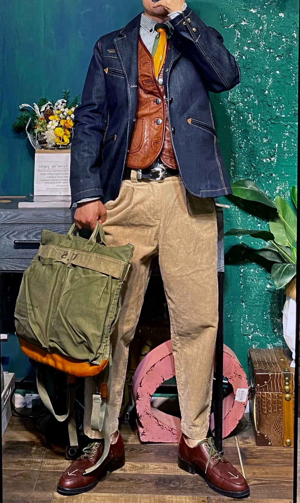 Travel Commuter Oil Wax Canvas Pilot Handbag Backpack Men Women Outdoor Trekking Hiking Climbing Camping Riding Rackpack