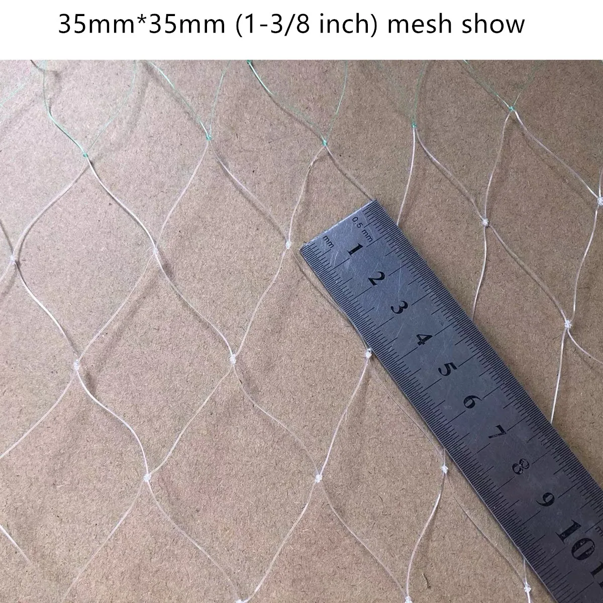 0.18MM-0.35MM Line Semi-Finished Product Fishing Net Depth 48md Network Length 95m Nylon Monofilament Mesh Cloth Trap for Fish