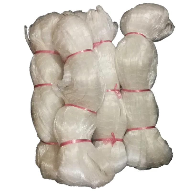 0.18MM-0.35MM Line Semi-Finished Product Fishing Net Depth 48md Network Length 95m Nylon Monofilament Mesh Cloth Trap for Fish