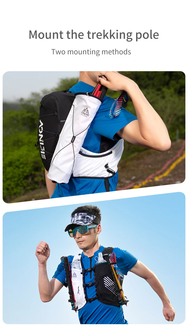 AONIJIE C9116 Unisex 10L Sports Running Backpack Lightweight Off-Road Hydration Pack Vest Hiking Rucksack