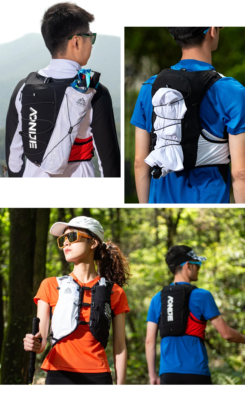 AONIJIE C9116 Unisex 10L Sports Running Backpack Lightweight Off-Road Hydration Pack Vest Hiking Rucksack