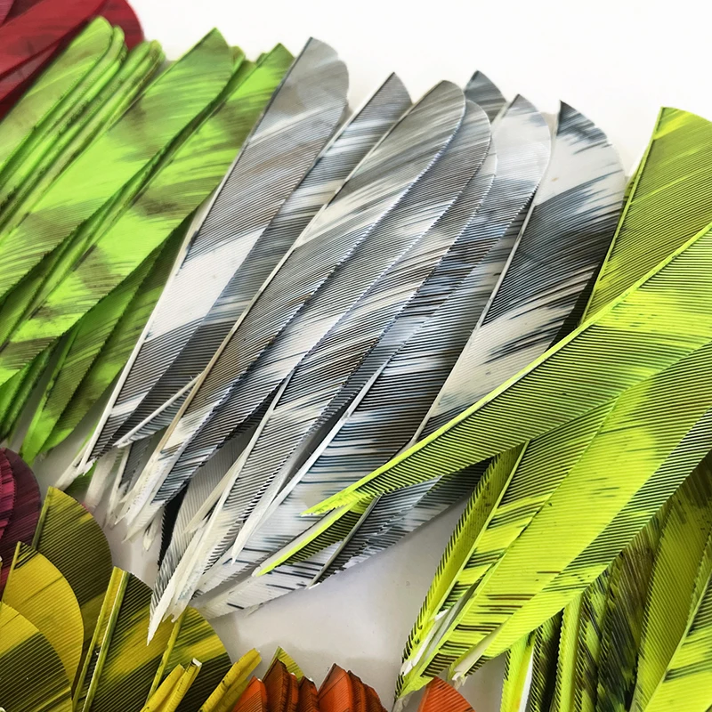 50 Pcs 4" Parabolic Camo Arrow Feathers Fletching Right Wing Archery Fletches 4 Inch For Hunting Bow Accessories