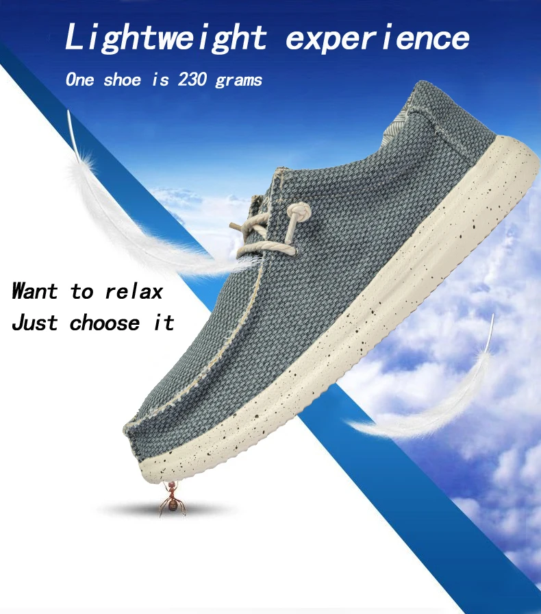 Men's Lightweight Comfortable Casual Canvas Slip-On Loafers with Soft Sole – Great for Walking and Traveling
