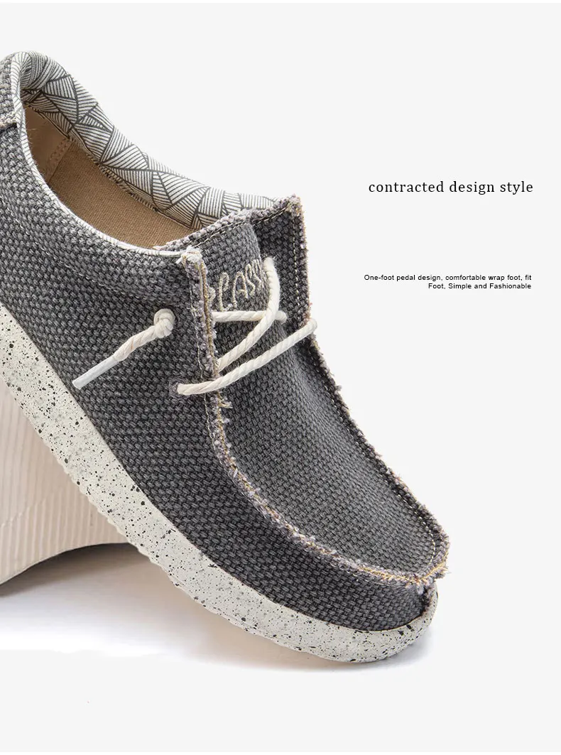 Men's Lightweight Comfortable Casual Canvas Slip-On Loafers with Soft Sole – Great for Walking and Traveling