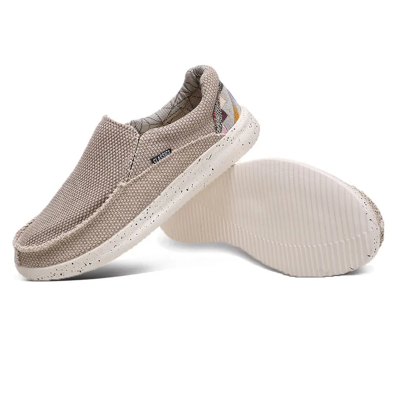 Men's Lightweight Comfortable Casual Canvas Slip-On Loafers with Soft Sole – Great for Walking and Traveling