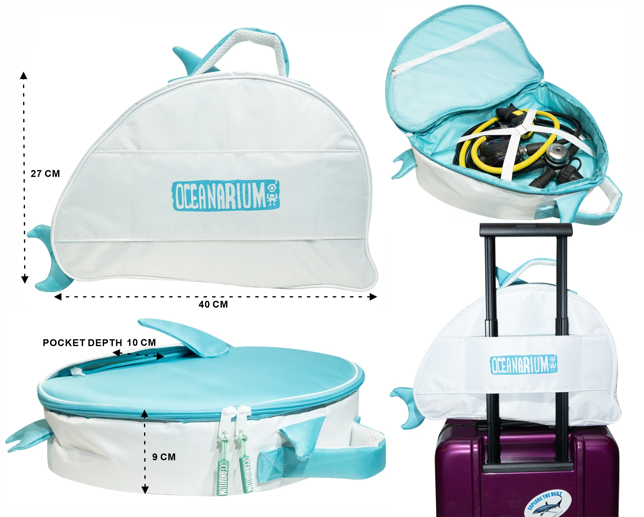 OCEANARIUM Scuba Diving Regulator Gear Bag Design for Water Sports Multi Purpose