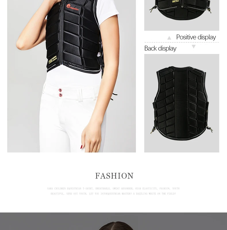 Unisex Adult Women Horse Riding Body Protector Man Equestrian Vest Thicken 1.5cm Equine Armor Riding Horse Protection