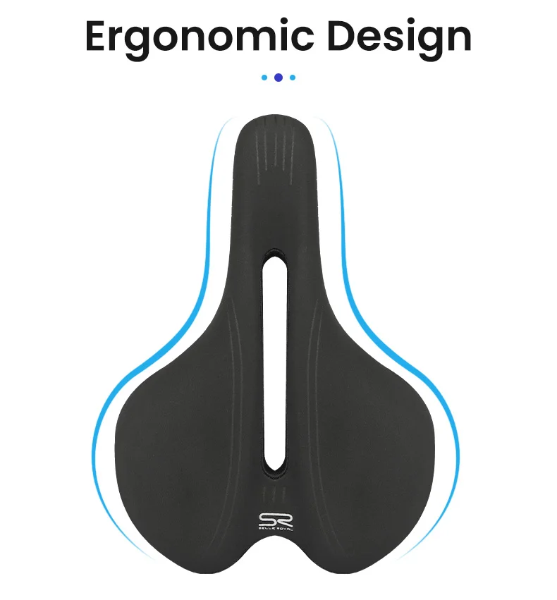 SR Bicycle Seat Saddle MTB Road Bike Saddles PU Mountain Bike Racing Saddle Breathable Shockproof Soft Silica Gel Seat Cushion