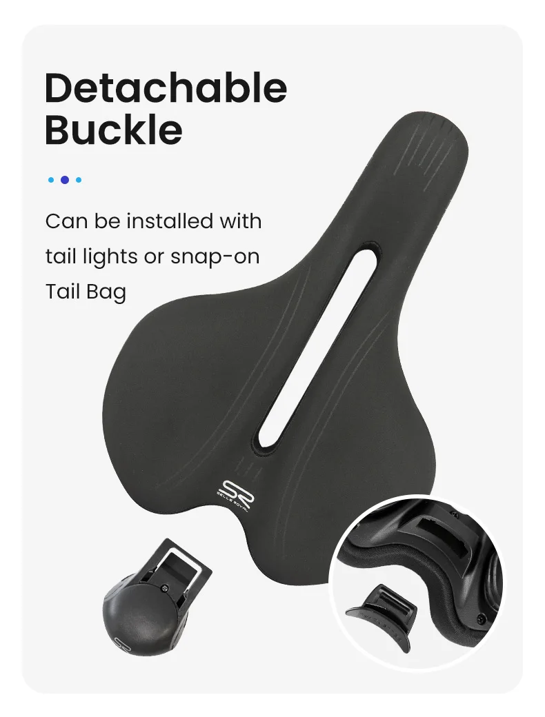 SR Bicycle Seat Saddle MTB Road Bike Saddles PU Mountain Bike Racing Saddle Breathable Shockproof Soft Silica Gel Seat Cushion