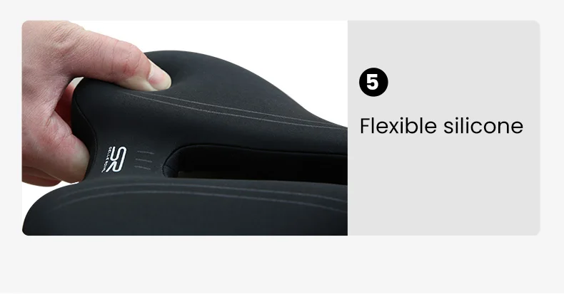 SR Bicycle Seat Saddle MTB Road Bike Saddles PU Mountain Bike Racing Saddle Breathable Shockproof Soft Silica Gel Seat Cushion