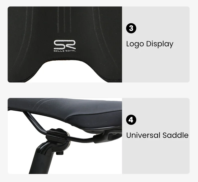 SR Bicycle Seat Saddle MTB Road Bike Saddles PU Mountain Bike Racing Saddle Breathable Shockproof Soft Silica Gel Seat Cushion