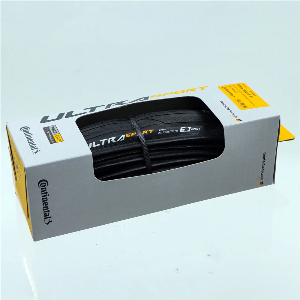 Continental Ultra Sport III 700x23/25/28c Black Folding PureGrip 3 Road Bike Tire Folding Tyre