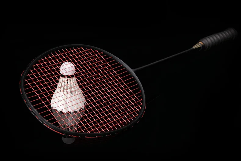 Guang Yu Carbon Badminton Racket, 4U 82g 6U 72g String Pull 22-30lbs Handle G5 Offensive and Defensive Single Racket