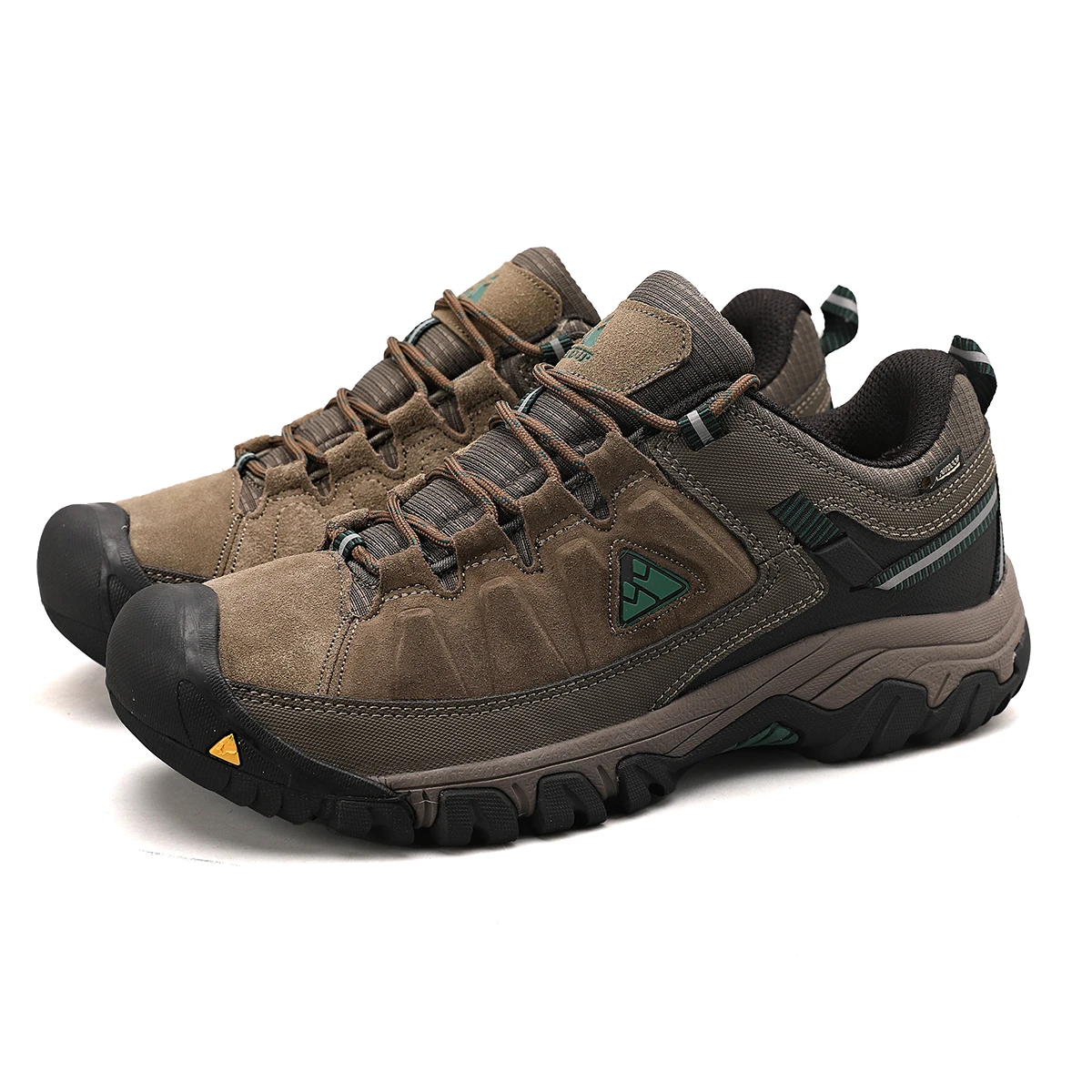 HIKEUP New Men Hiking Shoes High Quality Durable Leather Climbing Shoes Outdoor Walking Sneakers Rubber Sole Factory Outlet