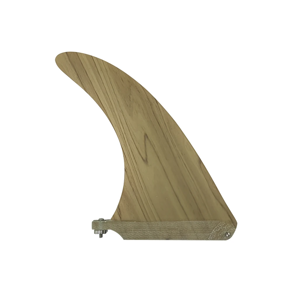 Bamboo Sup Board Fin 6-10.25inch Central Single Surfboard Fin Longboard Paddle Board Fibreglass Fin With Screw Stand Up Paddle