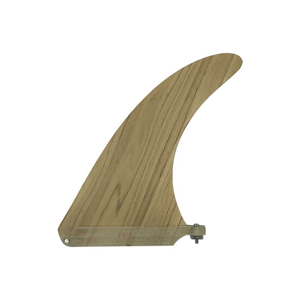 Bamboo Sup Board Fin 6-10.25inch Central Single Surfboard Fin Longboard Paddle Board Fibreglass Fin With Screw Stand Up Paddle