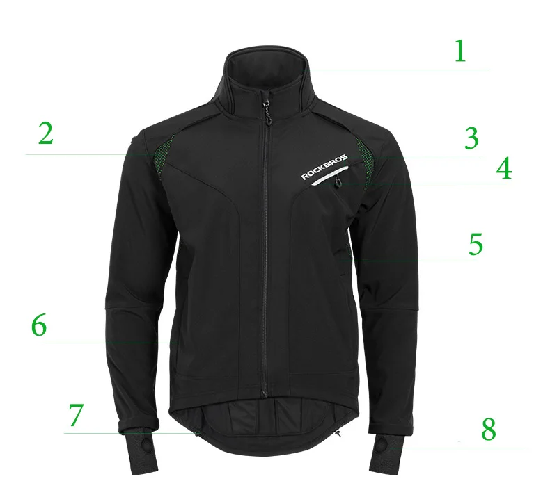 ROCKBROS Long sleeve Cycling Sets Winter Thermal Fleece Jersey Windproof Reflective Jacket Bicycle Sportswear Cycling Clothings