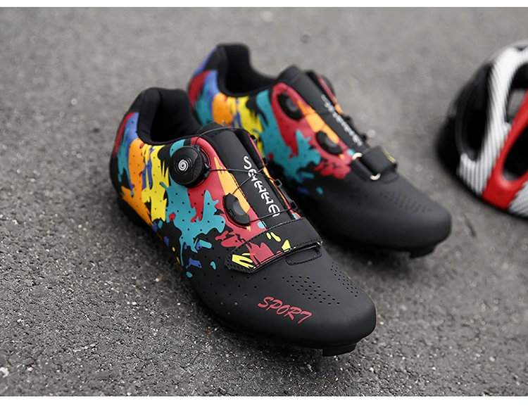 2023 MTB Cycling Shoes Men Mountain Footwear Racing Road Bicycle Flat Clit Sneaker Cleat Women Dirt Speed Route Bike Biking Spd