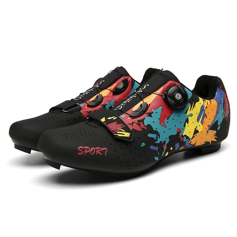 2023 MTB Cycling Shoes Men Mountain Footwear Racing Road Bicycle Flat Clit Sneaker Cleat Women Dirt Speed Route Bike Biking Spd