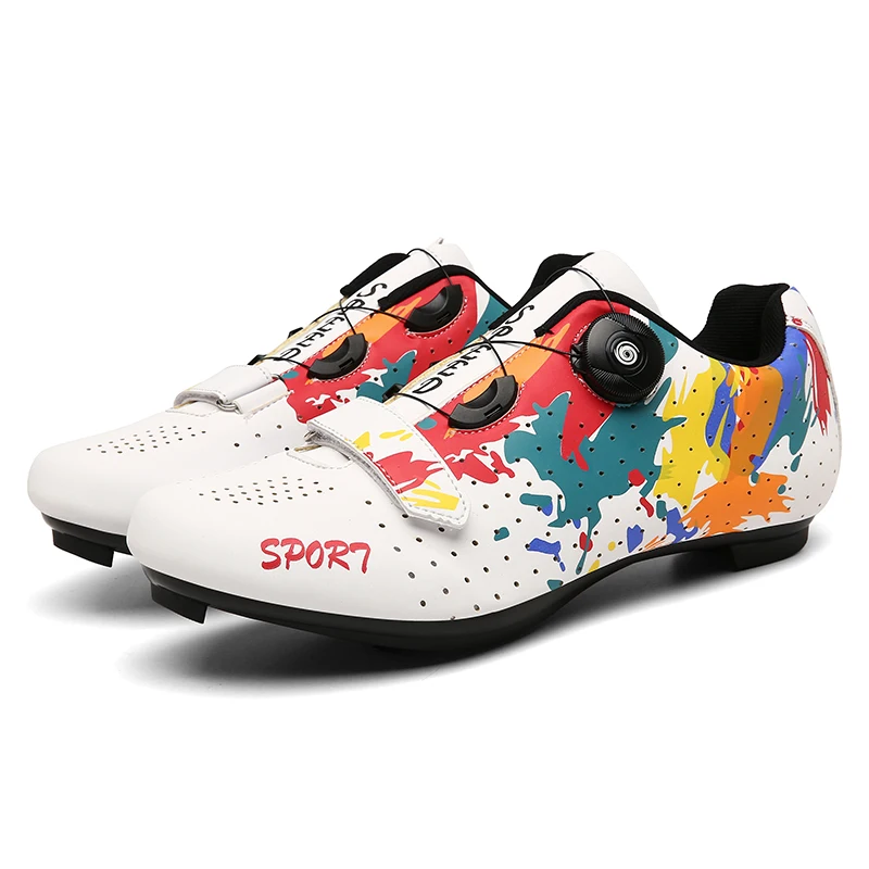 2023 MTB Cycling Shoes Men Mountain Footwear Racing Road Bicycle Flat Clit Sneaker Cleat Women Dirt Speed Route Bike Biking Spd