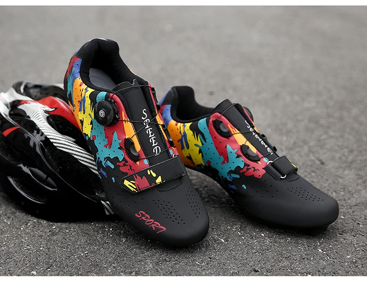 2023 MTB Cycling Shoes Men Mountain Footwear Racing Road Bicycle Flat Clit Sneaker Cleat Women Dirt Speed Route Bike Biking Spd