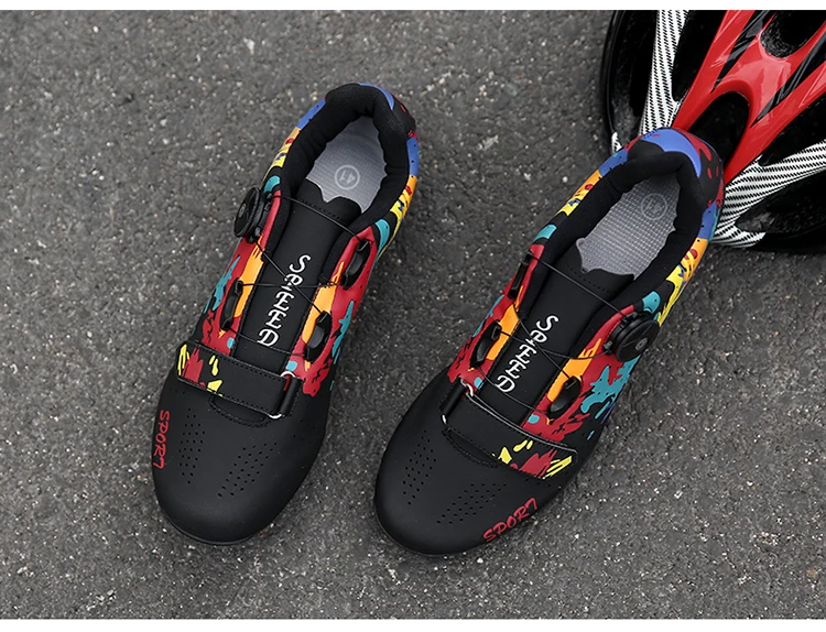 2023 MTB Cycling Shoes Men Mountain Footwear Racing Road Bicycle Flat Clit Sneaker Cleat Women Dirt Speed Route Bike Biking Spd
