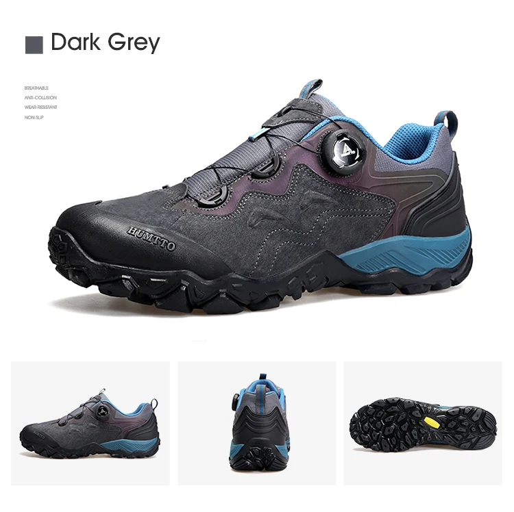 HUMTTO Leather Sneakers for Men Luxury Designer Hiking Boots Outdoor Climbing Trekking Mens Shoes Sports Safety Work Man Shoe