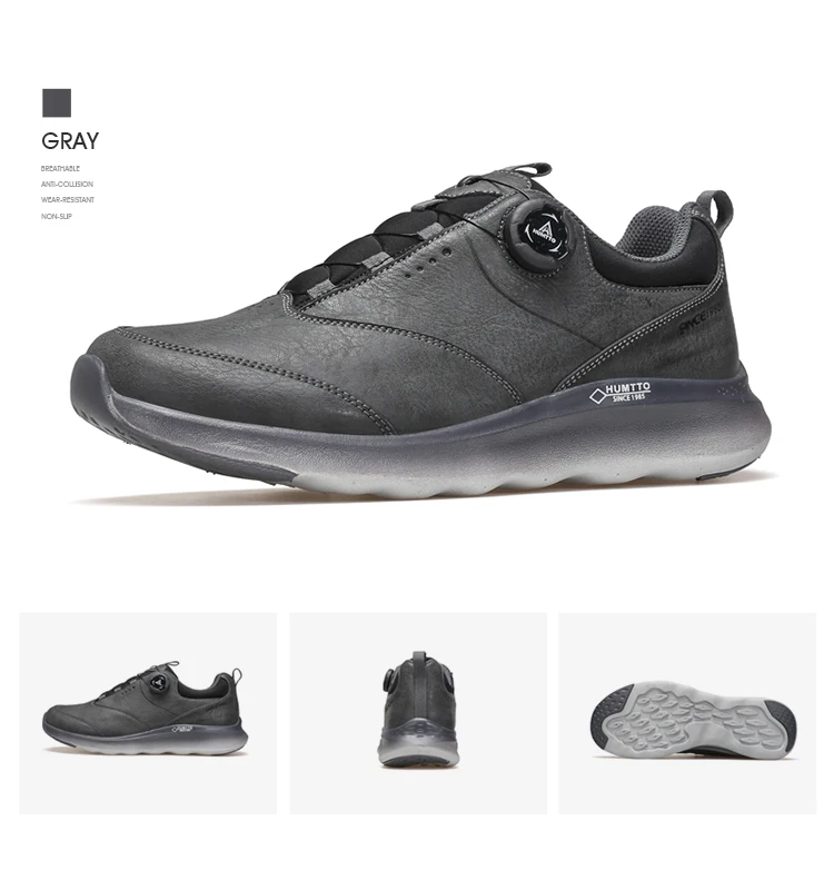 HUMTTO Leather Sneakers for Men Luxury Designer Hiking Boots Outdoor Climbing Trekking Mens Shoes Sports Safety Work Man Shoe
