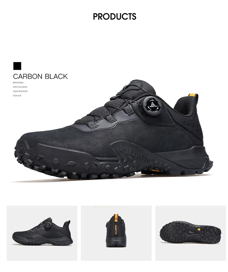 HUMTTO Leather Sneakers for Men Luxury Designer Hiking Boots Outdoor Climbing Trekking Mens Shoes Sports Safety Work Man Shoe