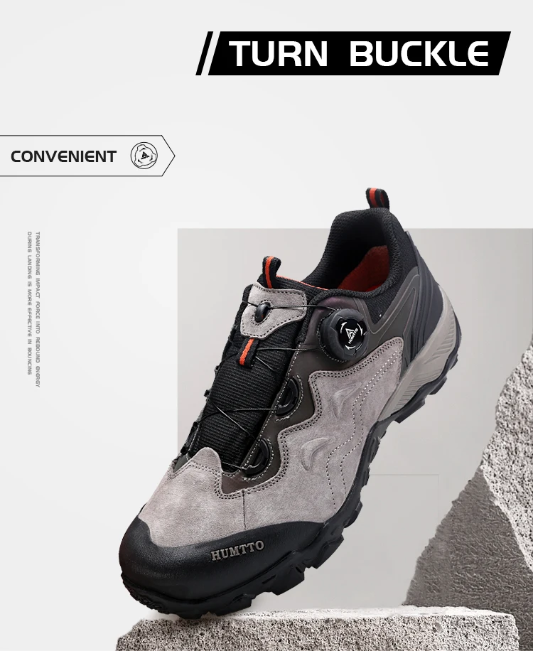 HUMTTO Leather Sneakers for Men Luxury Designer Hiking Boots Outdoor Climbing Trekking Mens Shoes Sports Safety Work Man Shoe