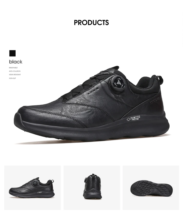 HUMTTO Leather Sneakers for Men Luxury Designer Hiking Boots Outdoor Climbing Trekking Mens Shoes Sports Safety Work Man Shoe