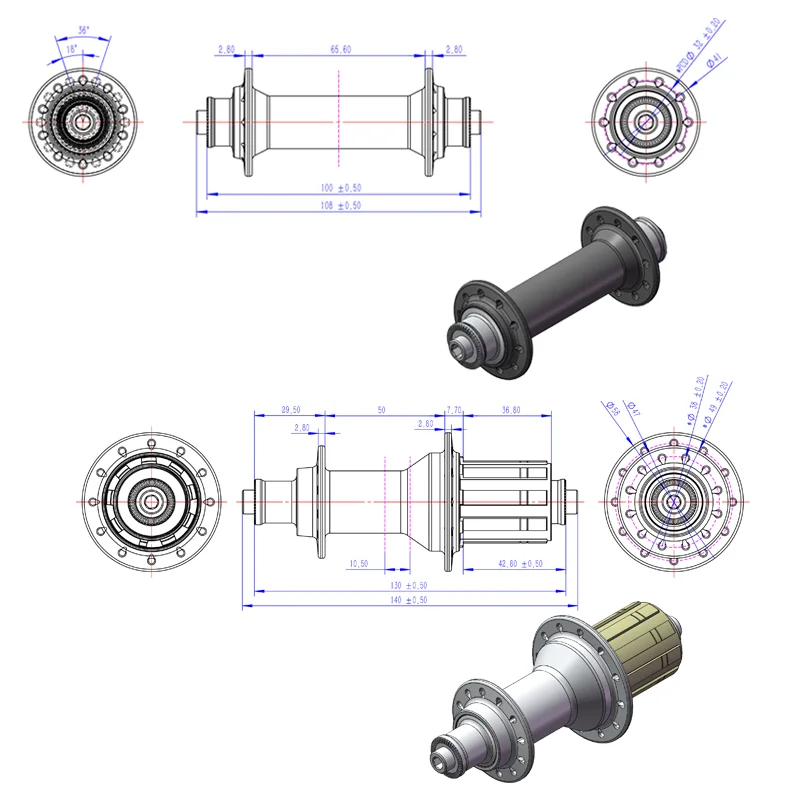 ARC Road Bike Hubs 24H Bicycle Hub V Brake 4 Pawls 48 Clicks Front 100 Rear 130MM Bearing Hub 20 24 Holes Ultralight 280g 8-11S