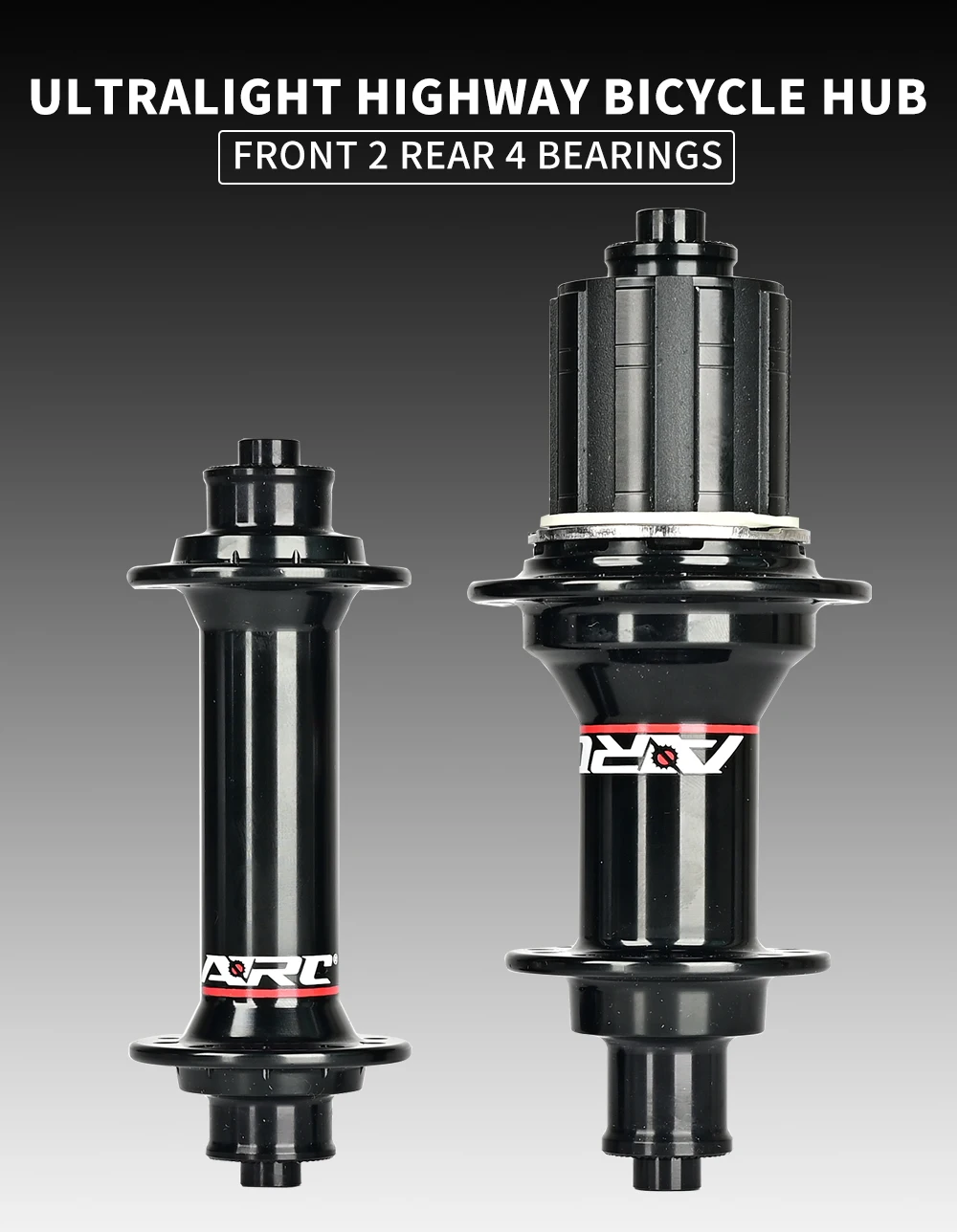 ARC Road Bike Hubs 24H Bicycle Hub V Brake 4 Pawls 48 Clicks Front 100 Rear 130MM Bearing Hub 20 24 Holes Ultralight 280g 8-11S