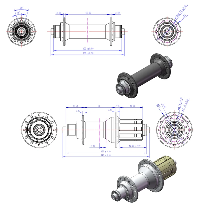 ARC Road Bike Hubs 24H Bicycle Hub V Brake 4 Pawls 48 Clicks Front 100 Rear 130MM Bearing Hub 20 24 Holes Ultralight 280g 8-11S