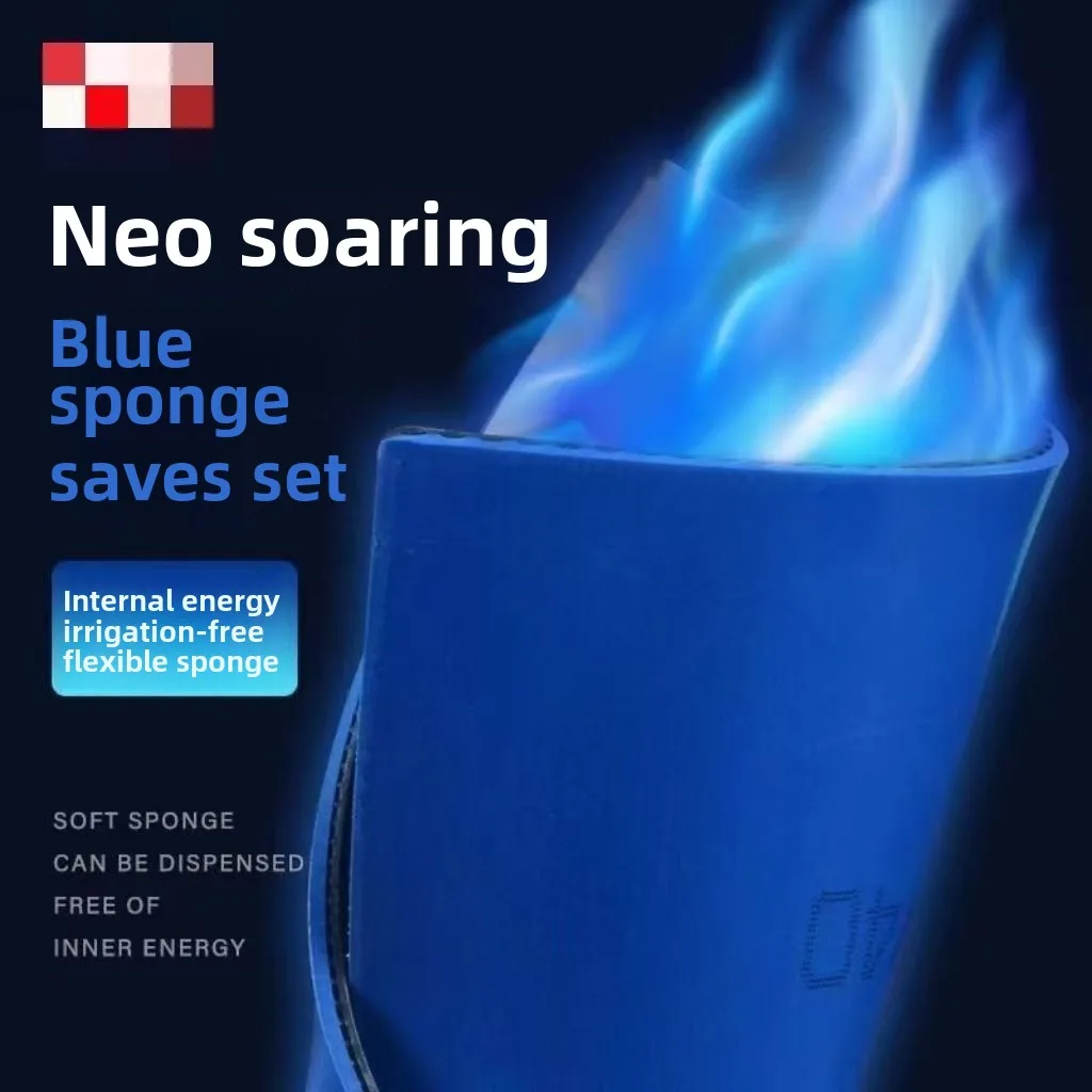 DHS-Hurricane 3 NEO Provincial Table Tennis Rubber, Professional Tacky Ping Pong Rubber, Blue Orange Sponge