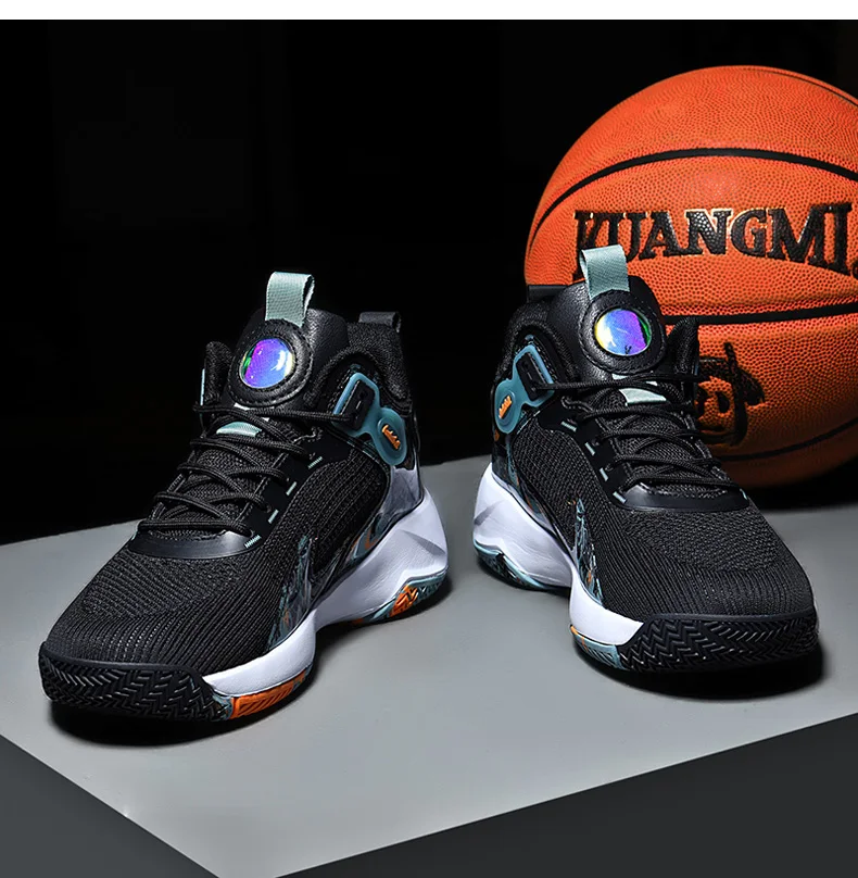 Summer Men Breathable Mesh Basketball Shoes High Top Sneakers Training Sport Shoes Big Size 47 48 Dropshipping
