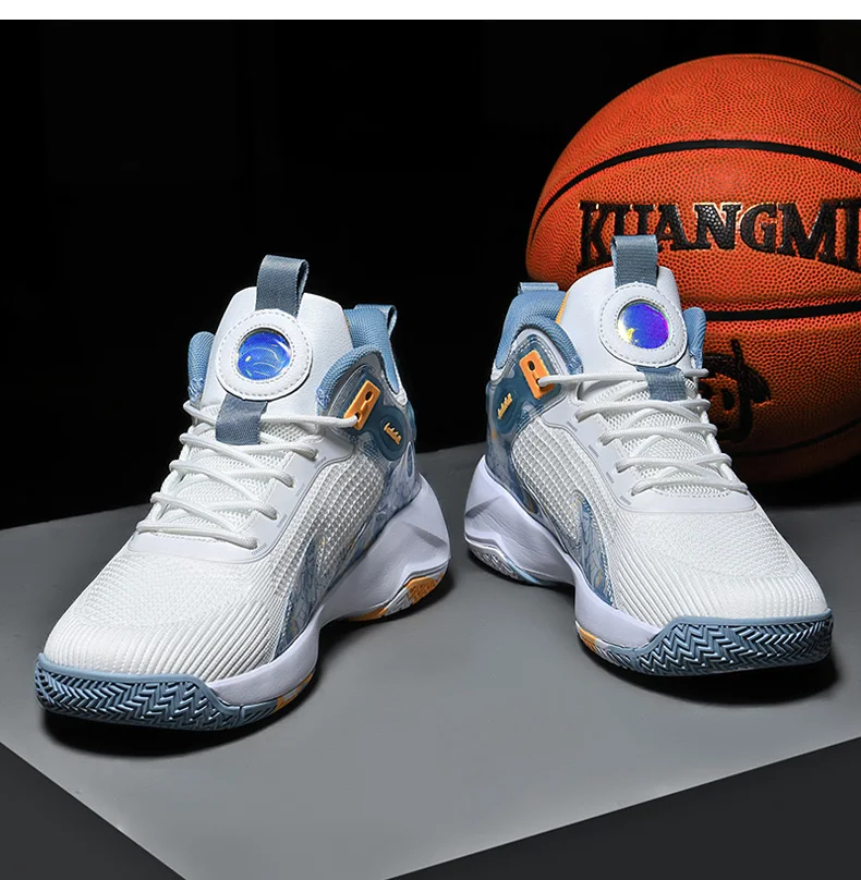 Summer Men Breathable Mesh Basketball Shoes High Top Sneakers Training Sport Shoes Big Size 47 48 Dropshipping