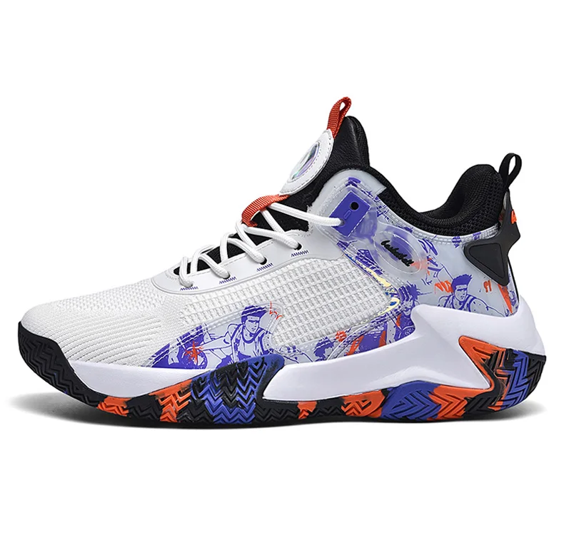 Summer Men Breathable Mesh Basketball Shoes High Top Sneakers Training Sport Shoes Big Size 47 48 Dropshipping