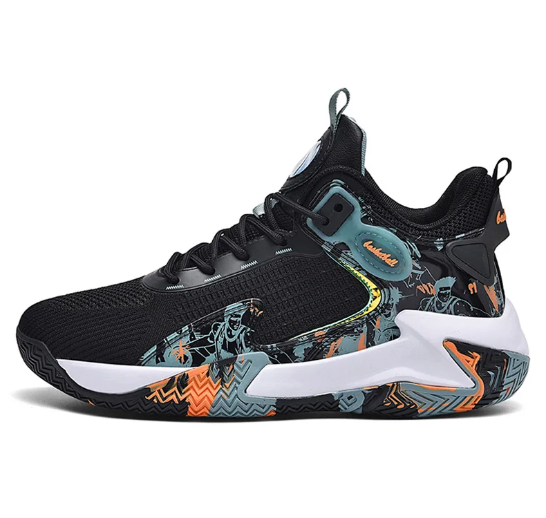 Summer Men Breathable Mesh Basketball Shoes High Top Sneakers Training Sport Shoes Big Size 47 48 Dropshipping