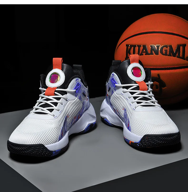 Summer Men Breathable Mesh Basketball Shoes High Top Sneakers Training Sport Shoes Big Size 47 48 Dropshipping