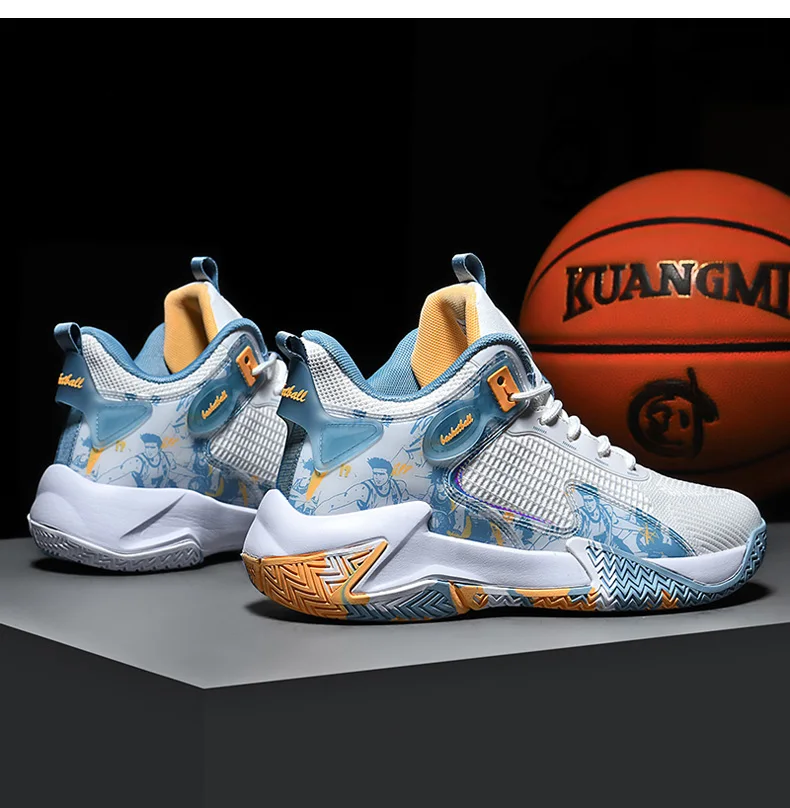 Summer Men Breathable Mesh Basketball Shoes High Top Sneakers Training Sport Shoes Big Size 47 48 Dropshipping