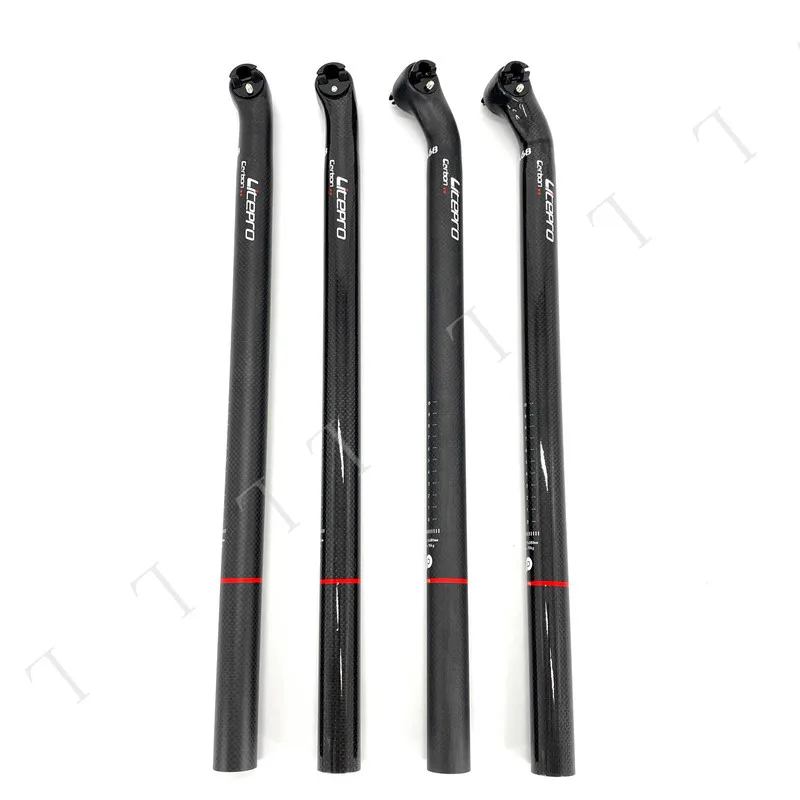 Litepro Folding Bike Carbon Fiber Seatpost 33.9mm 580mm Offset 5/25° Glossy Matte Black BYA412 Bicycle Seat Post Tube