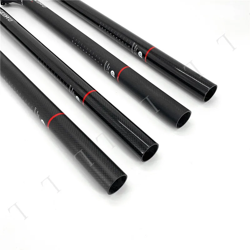 Litepro Folding Bike Carbon Fiber Seatpost 33.9mm 580mm Offset 5/25° Glossy Matte Black BYA412 Bicycle Seat Post Tube